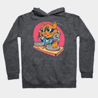 Funny Cartoon Cat DJ Hoodie